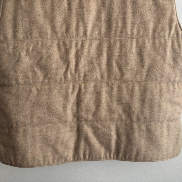 $3500 RARE Qiviuk Quilted Cream/Beige Cashmere Qiviut(Musk Ox Wool) Vest - 44 - Picture 8 of 10
